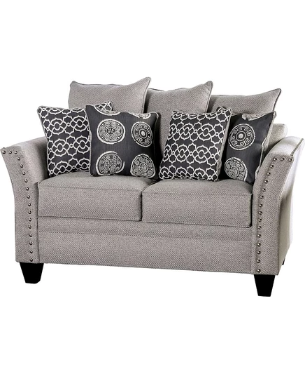 Двухместный диван Furniture of America Boulder, серый