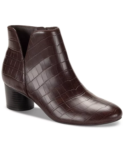  Женские ботильоны Aislaa на блочном каблуке, созданные для Macy's choco croc