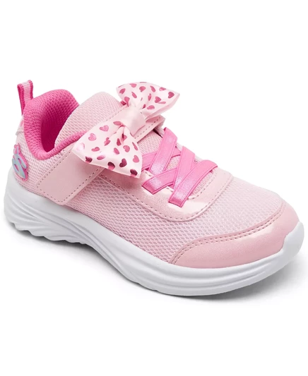 Повседневные кроссовки Skechers для маленьких девочек Dreamy Dancer - Xtra с ремешком и бантиком на застежке от Finish Line pink