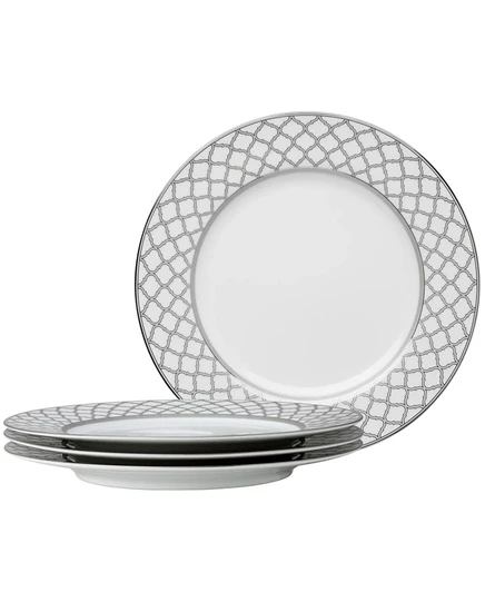 Набор тарелок Noritake Eternal Palace, 27 см, 4 шт., платина