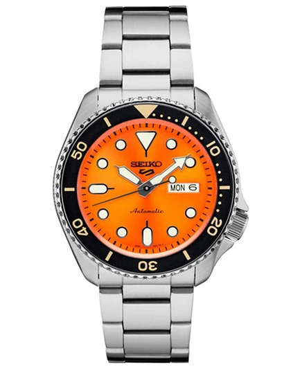 Мужские часы Seiko 5 Sports автоматические, оранжевые