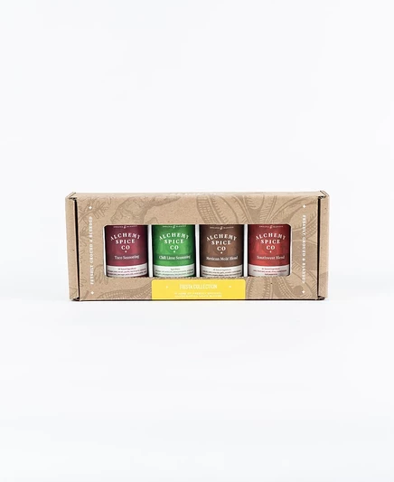 Подарочный набор приправ Alchemy Spice Fiesta, 4 шт., белый