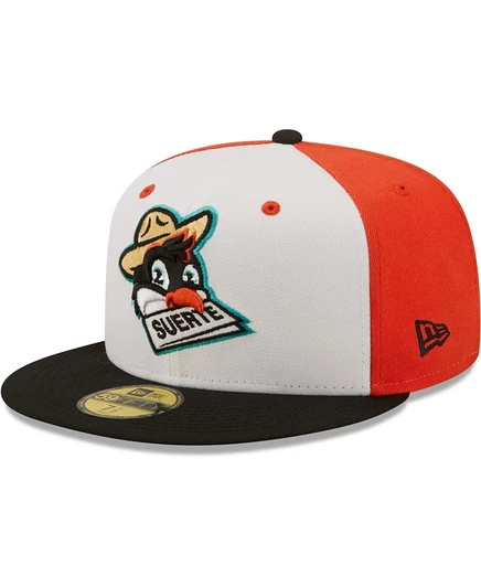 Мужская кепка New Era 59FIFTY Pajaritos de Norfolk, бело-черная