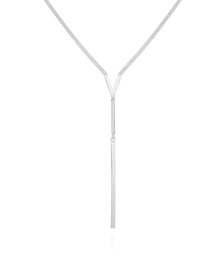 Колье Vince Camuto лариат Y-образное, серебристое