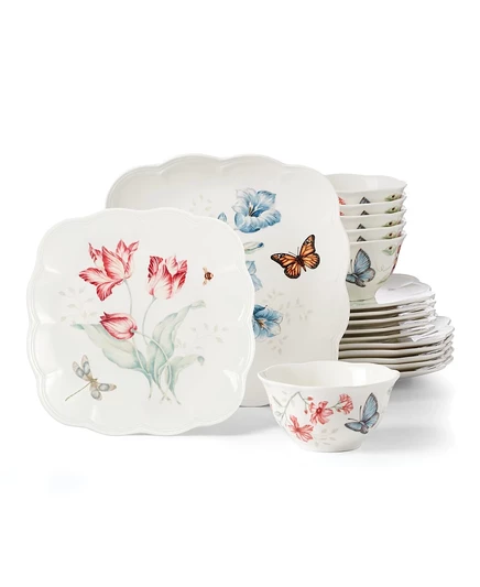 Сервиз Lenox Butterfly Meadow, 18 пр., на 6 персон, белый
