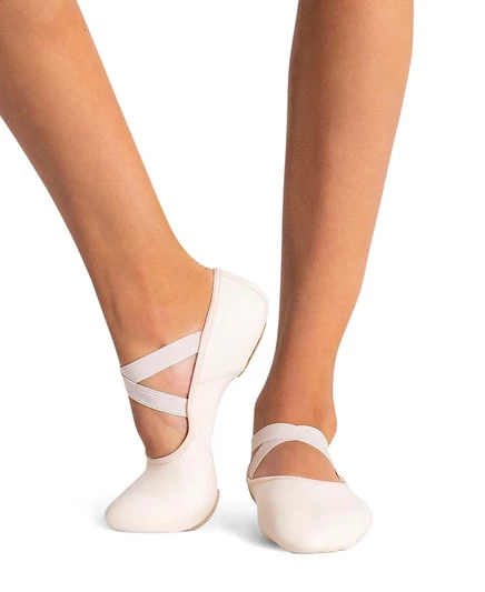 Детские кожаные балетки Capezio Hanami, широкие, розовые