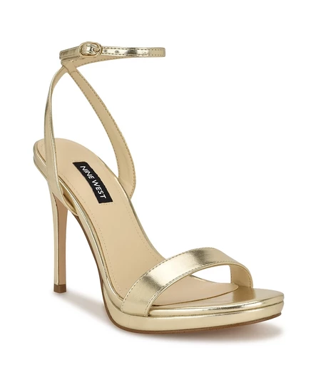 Женские босоножки Nine West Loola, золотистые металлик