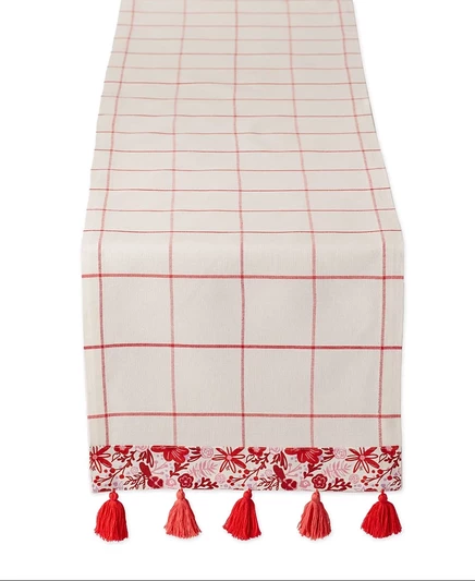 Дорожка для стола Design Imports Darling 36 × 183 см, белая