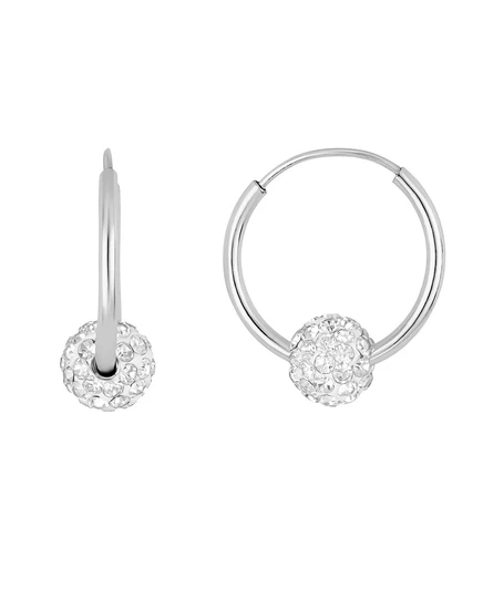 Серьги-конго Macy’s с кристаллами, серебристые