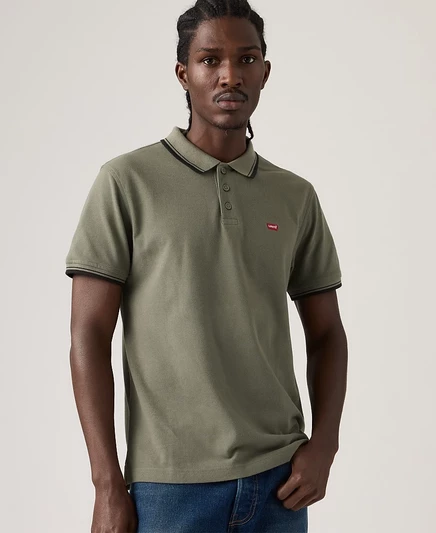 Мужская поло Levi's Housemark прямого кроя, зеленая