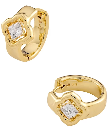 Серьги-кольца Kendra Scott Mallory с цирконием, золотистые