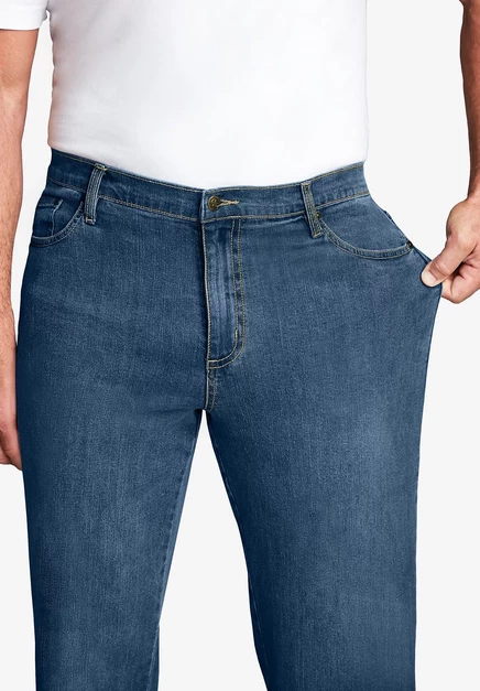 Супер-стрейчевые джинсы KingSize Big & Tall medium stonewash
