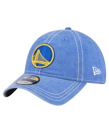 Мужская шляпа New Era Royal Golden State Warriors, окрашенная пигментом в 9-дюймовую регулируемую форму