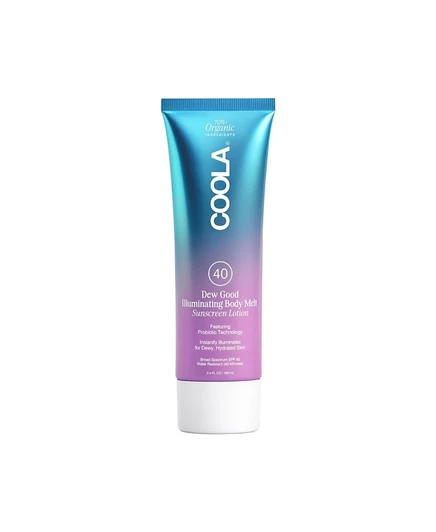 Солнцезащитный крем-тающий лосьон для тела COOLA Dew Good Illuminating Body, SPF 40, 3,4 унции, без цвета