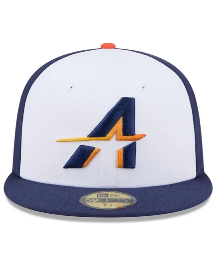 Мужская приталенная шляпа New Era белого/темно-синего цвета Houston Astros 2025 City Connect 59 размера 
