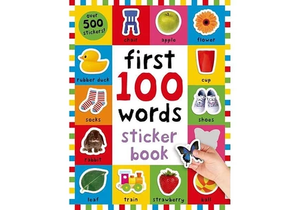 Книга наклеек Roger Priddy «Первые 100 слов», более 500 наклеек