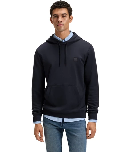 Мужское худи Hugo Boss BOSS regular-fit из хлопка, синее