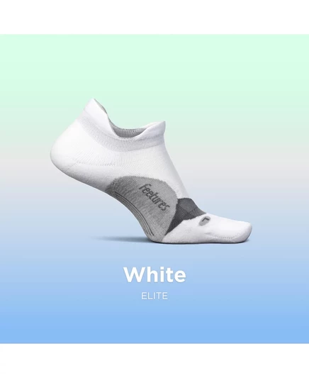 Feetures Feetures Mens Elite Light Cushion Без вкладки - Носки для бега для мужчин и женщин - Спортивные компрессионные носки - Влагоотводящие - Большого размера white