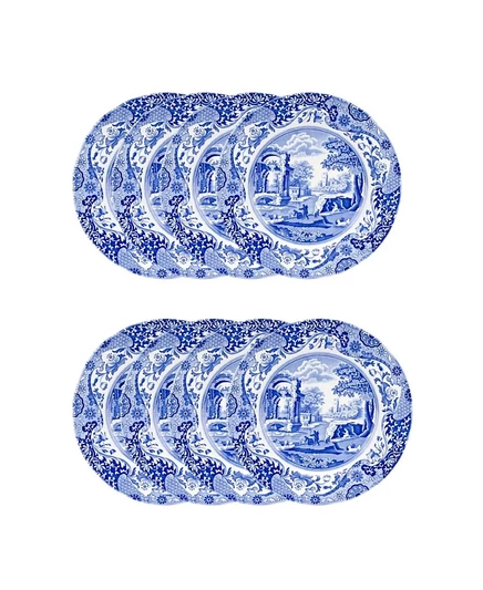 Набор обедных тарелок Spode Blue Italian, 8 шт., синий
