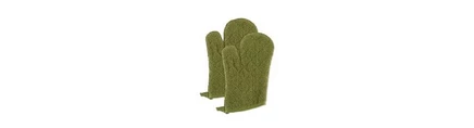 Коллекция Design Imports Basic Terry, 100% хлопок, стеганый, Рукавица для духовки, Античный зеленый, 2 предмета зеленого цвета