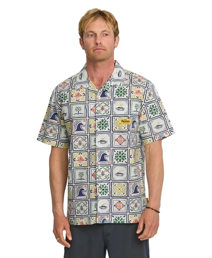 Мужская рубашка Quiksilver Baja, песочно-бежевая