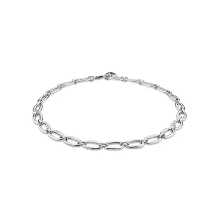 Ожерелье UNOde50 Link Shape с классическим карабином, серебристое