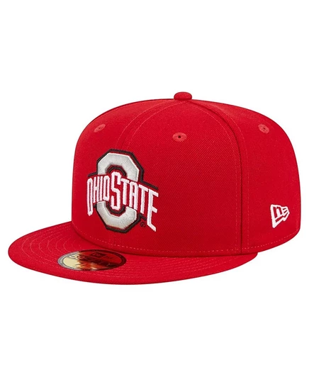 Мужская кепка New Era 59FIFTY Ohio State Buckeyes, алая