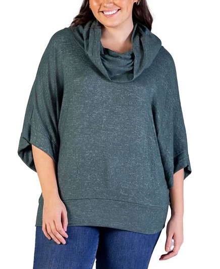 Женский свитер 24seven Comfort Apparel, большой размер, зеленый