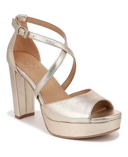  Женские модельные босоножки Melody на платформе с открытым носком champagne leather