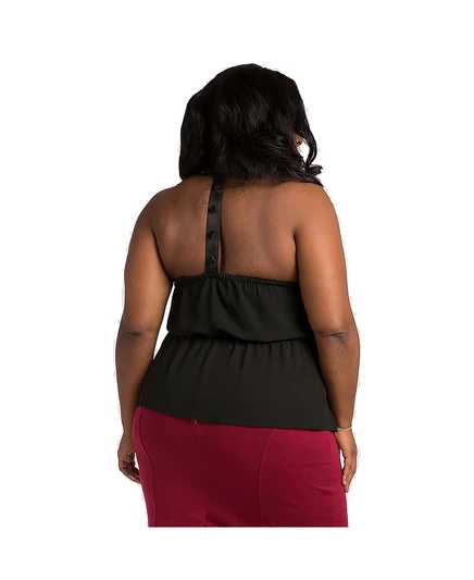 Топ на бретелях сзади с застежкой на пуговицы Poetic Justice Plus Size black