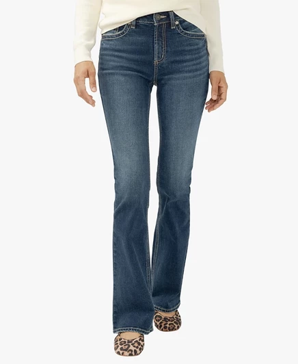 Джуниорские джинсы Silver Jeans Co Avery, высокая талия, голубые