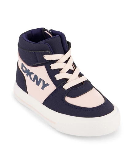 Кроссовки DKNY для маленьких девочек Amelia Alice с высоким берцем синего цвета
