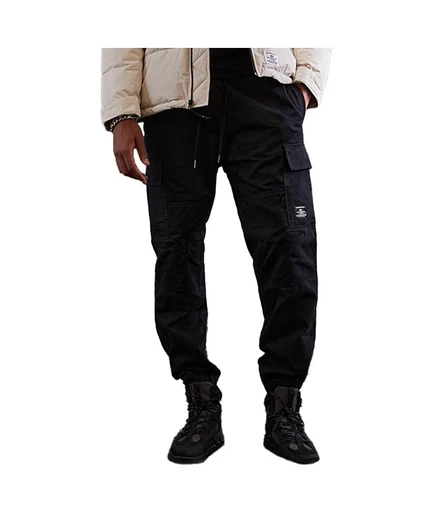 Мужские хлопчатобумажные джоггеры Alpha Industries черного цвета