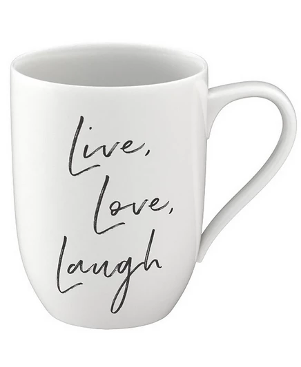 Кружка Villeroy & Boch Live Laugh Love, белая