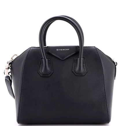 Женская сумка Givenchy Mini Antigona кожаная, черная