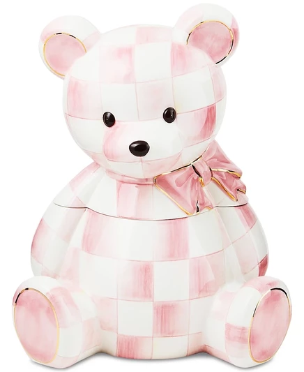 Банка для печенья Mackenzie-Childs Rosy Check Bear, керамическая