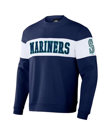 Мужская толстовка-пуловер в полоску Darius Rucker из коллекции Fanatics Navy Seattle Mariners от Fanatics. navy