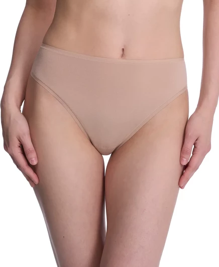 Женское нижнее белье Natori, 3 шт. Короткое хлопковое белье Bliss Bare с высокой талией, 778346MP cafe/cafe/cafe