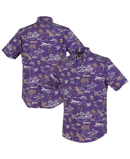 Мужская фиолетовая рубашка Minnesota Vikings Kekai Performance на пуговицах purple