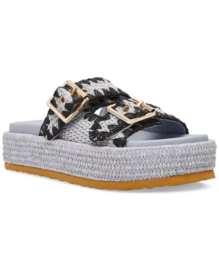  Женские босоножки на платформе и стельке Karrigan blue raffia multi