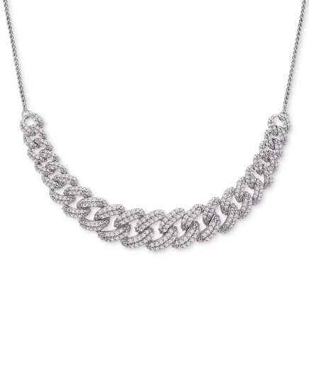 Колье Wrapped In Love Diamond Link 18″ серебро с бриллиантами