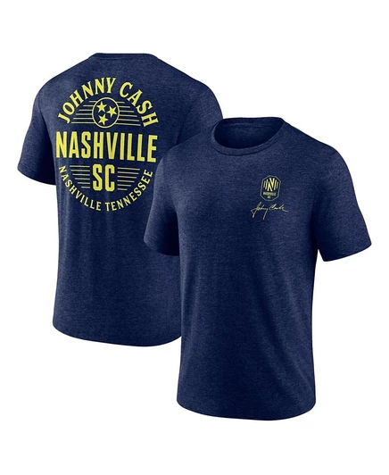 Мужская футболка Fanatics Nashville SC x Johnny Cash Oval, тёмно-синяя