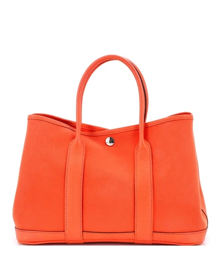 Женская сумка Hermès Garden Party 30 тоут, оранжевая