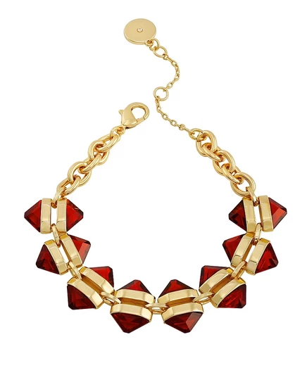 Женский браслет Vince Camuto с красной смолой, золотистый