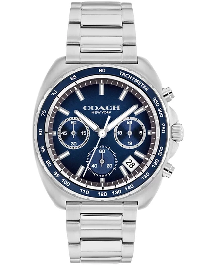 Мужские часы Coach Charter, 39 мм, серебристые
