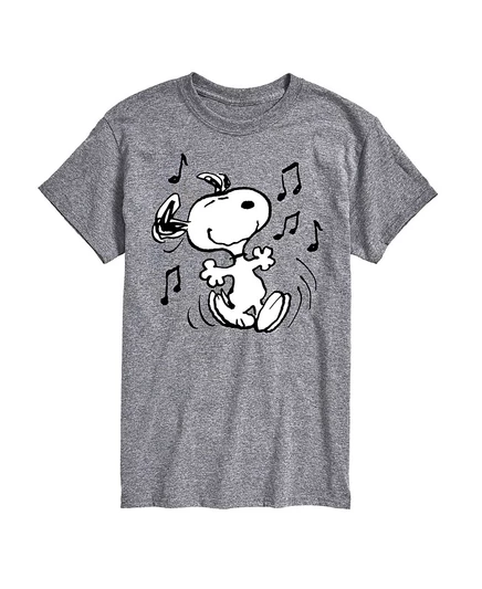 Мужская футболка с коротким рукавом для танцевальной музыки Peanuts Snoopy от AIRWAVES gray