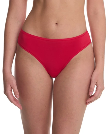 Женские стринги Natori Bliss Bare хлопковые, красные