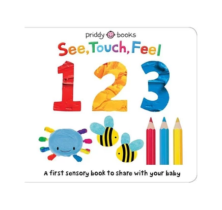 Книга Roger Priddy See Touch Feel 123, картонная