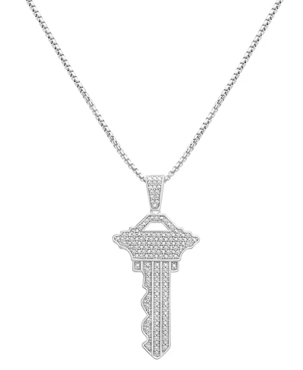 Мужское ожерелье Macy's Key 22″, в серебре, серебристое