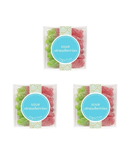 Конфеты Sugarfina Sour Strawberries, 3 маленьких куба